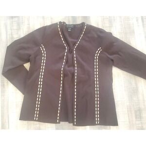 Spenser Jeremy Cardigan Large Womens Sweater Brown Dark Wine color Peasant